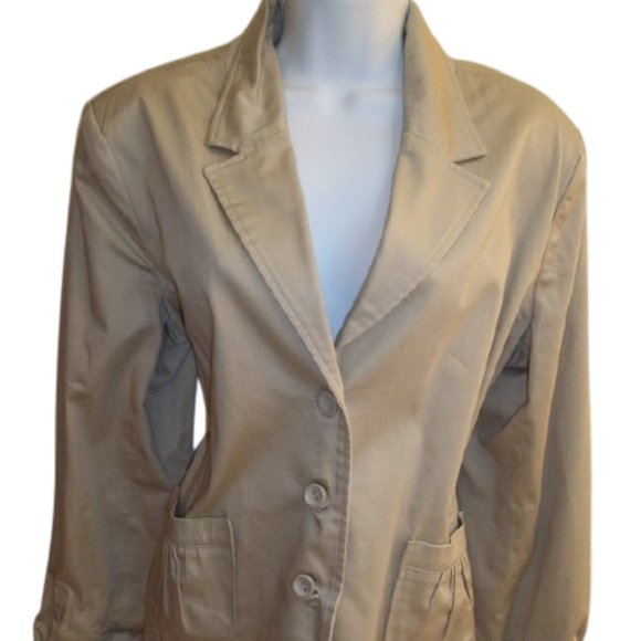 Jessica Beige Jacket Blazer Size 14
